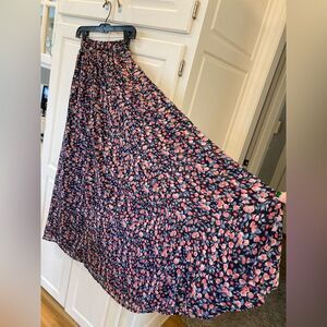 Abercrombie and Finch Black Rose Chiffon Small Maxi skirt whimsigoth cottagecore